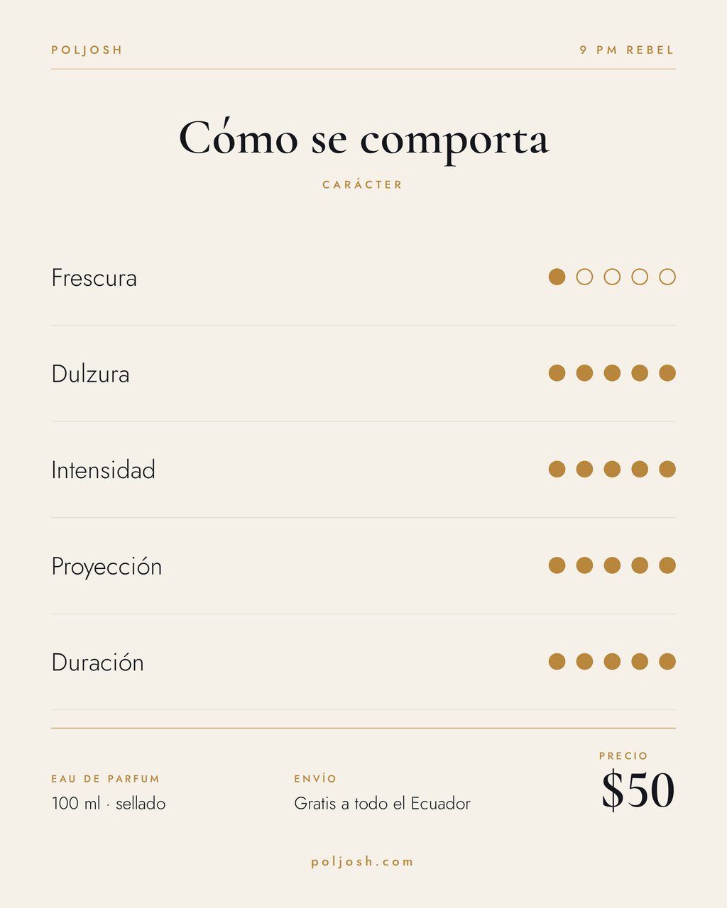 9 PM Rebel — carácter y precio
