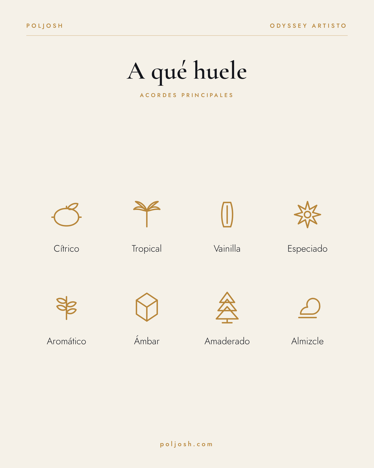 Odyssey Artisto — acordes principales