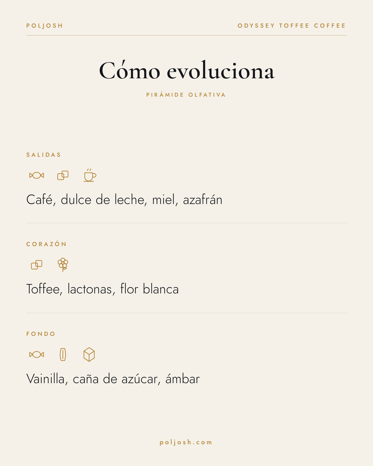 Odyssey Toffee Coffee — pirámide olfativa