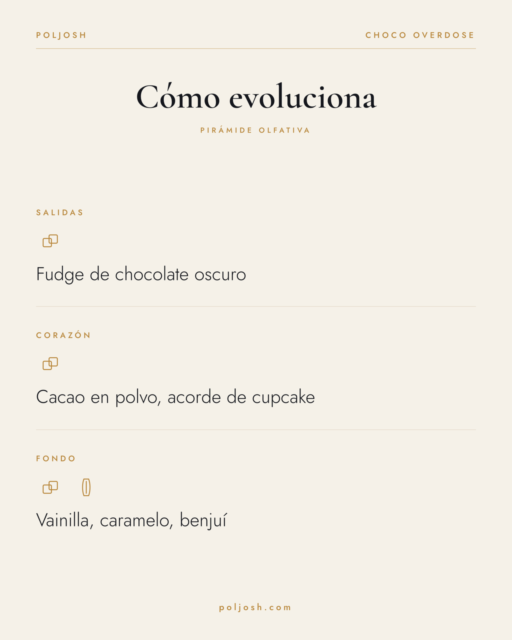 Choco Overdose — pirámide olfativa