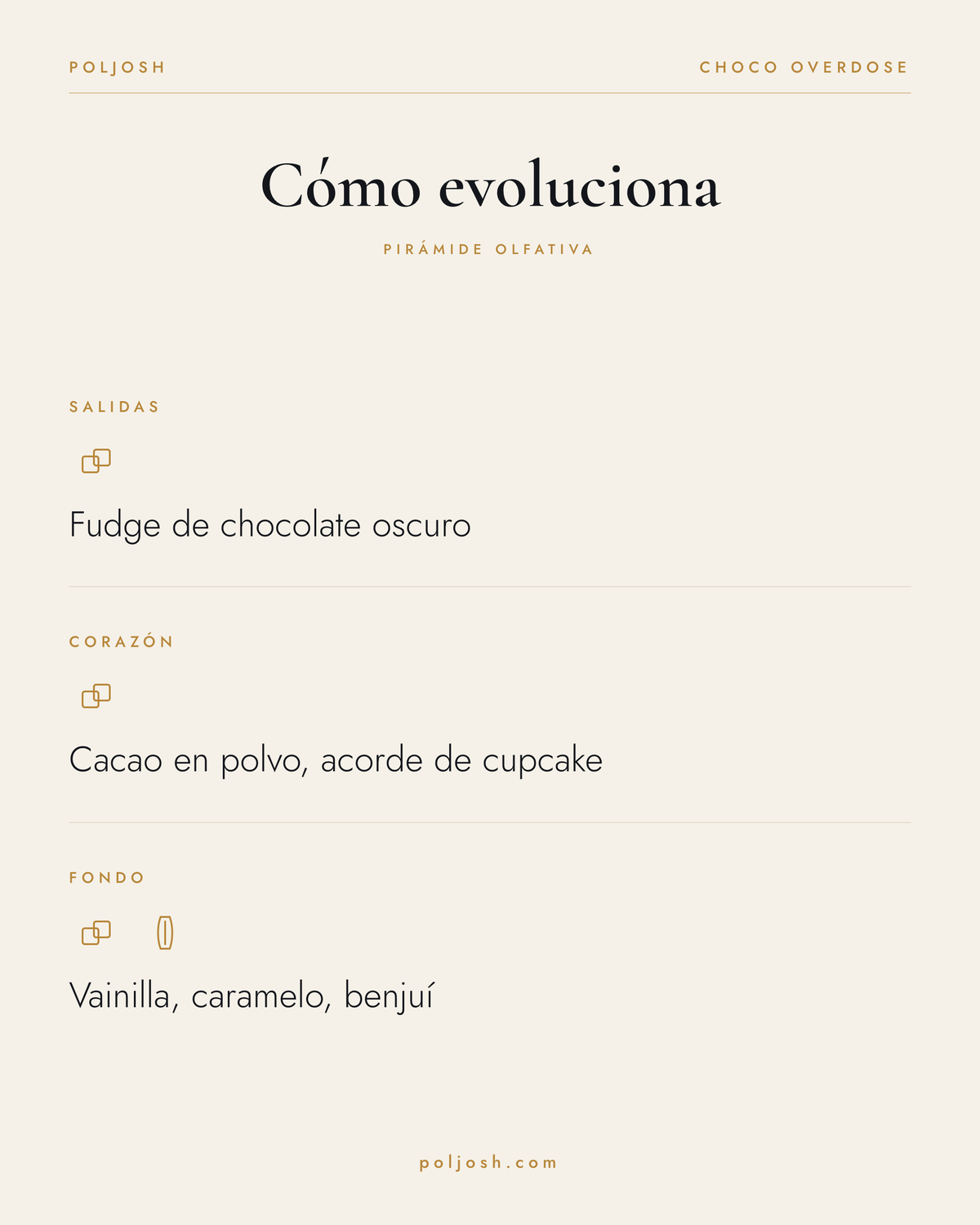 Choco Overdose — pirámide olfativa