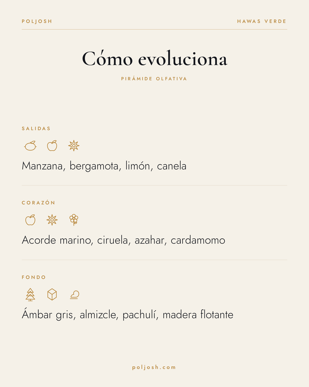 Hawas Verde — pirámide olfativa