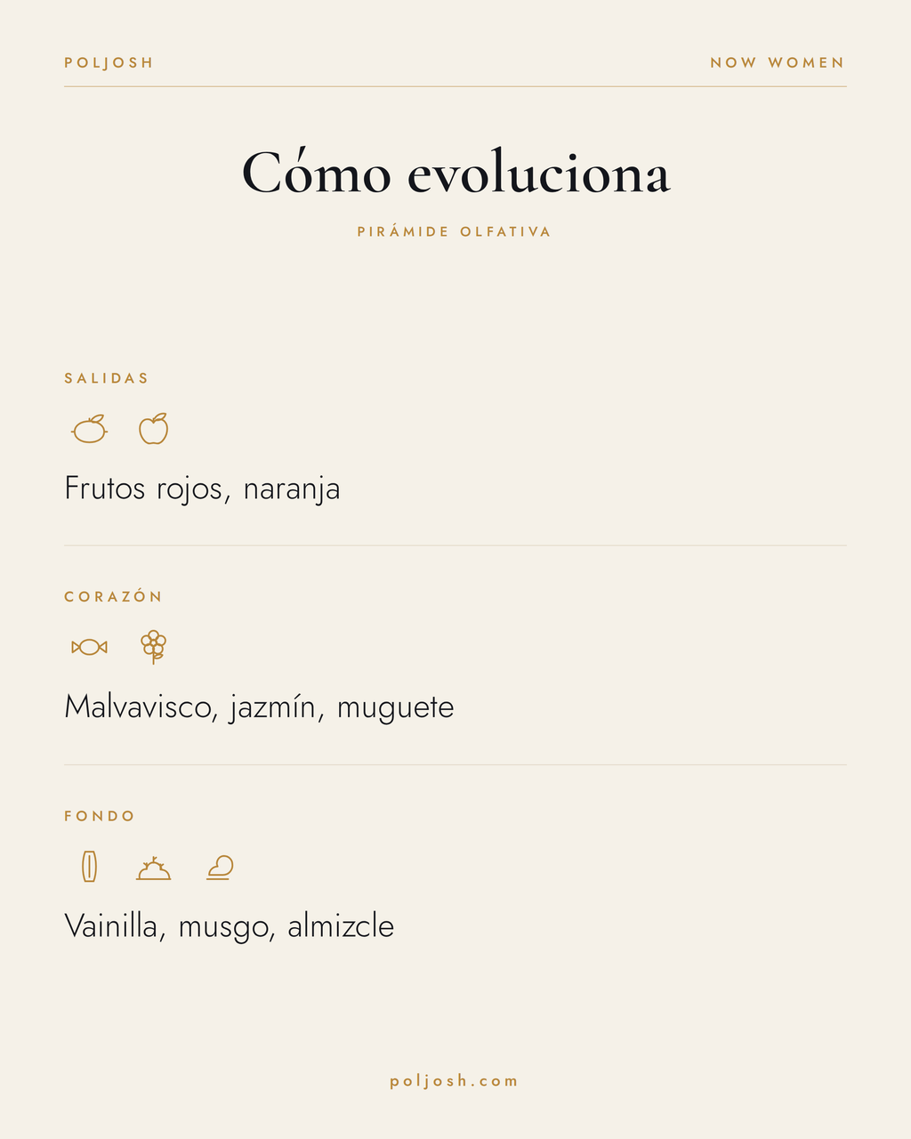 Now Women — pirámide olfativa